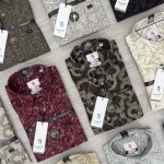 logoff cotton oxford printed shirt