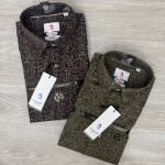 logoff cotton oxford printed shirt