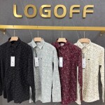 logoff cotton oxford printed shirt