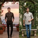 logoff cotton oxford printed shirt