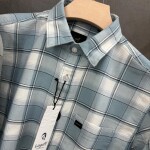 logoff cotton oxford checks shirt
