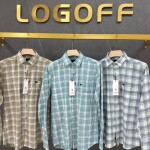 logoff oxford lycra checks shirt
