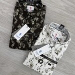 logoff cotton oxford printed shirt