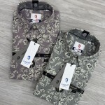 logoff cotton oxford printed shirt