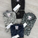 logoff cotton oxford printed shirt