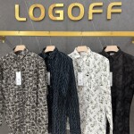 logoff cotton oxford printed shirt