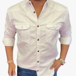 Wood Machine Double Pocket Plain Shirt