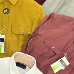 Wood Machine Double Pocket Plain Shirt