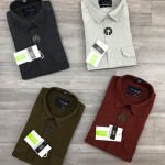Wood Machine Double Pocket Plain Shirt