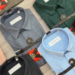 Wood machine Half Sleeve Linen Shirt