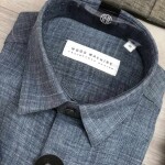 Wood machine Half Sleeve Linen Shirt