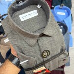 Wood machine Half Sleeve Linen Shirt