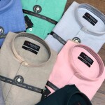 Wordwale Chinese Coller Plain Shirt