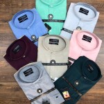 Wordwale Chinese Coller Plain Shirt