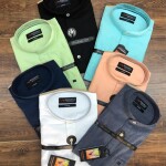 Wordwale Chinese Coller Plain Shirt