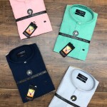 Wordwale Chinese Coller Plain Shirt