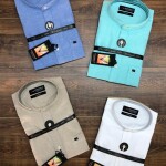 Wordwale Chinese Coller Plain Shirt