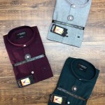 Wordwale Chinese Coller Plain Shirt
