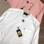 Wordwale Chinese Coller Plain Shirt
