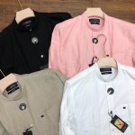 Wordwale Chinese Coller Plain Shirt