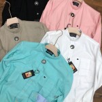 Wordwale Chinese Coller Plain Shirt
