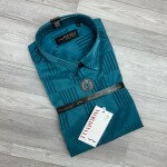 Word wale imported Striped Satin Shirt