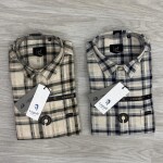 logoff brushing twill checks shirt