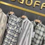 logoff brushing twill checks shirt