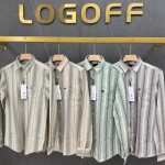 logoff brushing twill checks shirt
