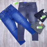 black letter tone jeans pant