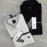 logoff cotton oxford stripes shirt