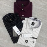 logoff cotton oxford stripes shirt