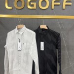 logoff cotton oxford stripes shirt