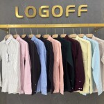 logoff cotton oxford stripes shirt