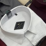 black letter linen shirt