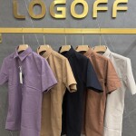 LOGOFF half sleeve oxford lycra shirt