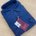 s squere denim shirt