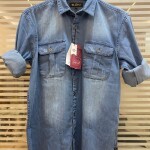 s squere denim shirt
