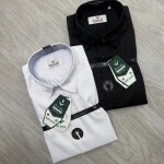 Black letter imported satin shirts