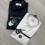 Black letter imported satin shirts