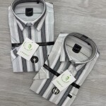 logoff Half sleeve cotton stripes shirt