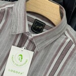 logoff Half sleeve cotton stripes shirt