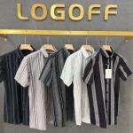 logoff Half sleeve cotton stripes shirt