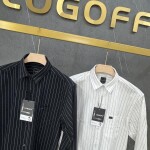 logoff cotton oxford stripes shiirt