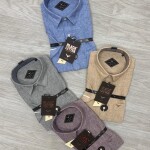 BLACK LETTER HALF SLEEVE IMPORTED LINEN SHIRT