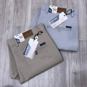 DUSTER BLUE COTTON LINEN PANT