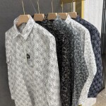 logoff oxford dobby printed shirt