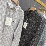 logoff oxford dobby printed shirt