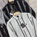 logoff cotton stripes shirt
