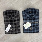 logoff cotton oxford checks shirt